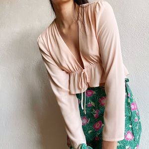 Aritzia Tie-front blouse